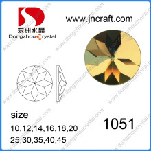 Faceted Round Flat Back Glass Mirror Decorative Stones for Shoes